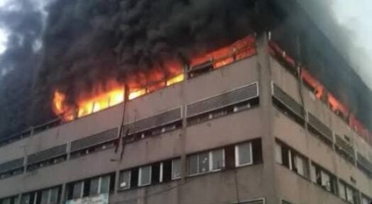 Afriland tower fire