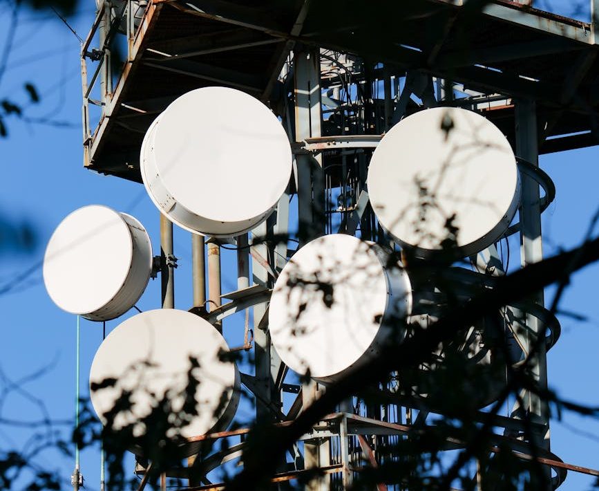 antennas on broadcast tower